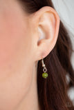 Paparazzi "In GLOW Spirits" Green Necklace & Earring Set Paparazzi Jewelry