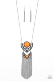 Paparazzi "Spirit Trek" Orange Necklace & Earring Set Paparazzi Jewelry