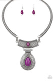 Paparazzi "Prowling Prowess" Purple Necklace & Earring Set Paparazzi Jewelry