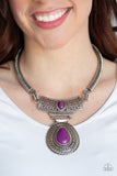 Paparazzi "Prowling Prowess" Purple Necklace & Earring Set Paparazzi Jewelry