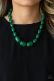 Paparazzi "Poppin Popularity" Green Necklace & Earring Set Paparazzi Jewelry