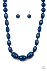 Paparazzi "Poppin Popularity" Blue Necklace & Earring Set Paparazzi Jewelry