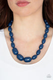 Paparazzi "Poppin Popularity" Blue Necklace & Earring Set Paparazzi Jewelry