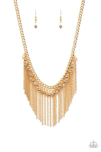 Paparazzi "Divinely Diva" Gold Necklace & Earring Set Paparazzi Jewelry