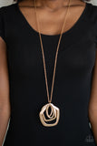 Paparazzi "Urban Artisan" Gold  Necklace & Earring Set Paparazzi Jewelry