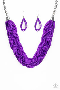 Paparazzi VINTAGE VAULT "The Great Outback" Purple Necklace & Earring Set Paparazzi Jewelry