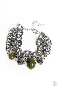 Paparazzi "Mega Malibu" Green Bracelet Paparazzi Jewelry