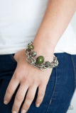 Paparazzi "Mega Malibu" Green Bracelet Paparazzi Jewelry