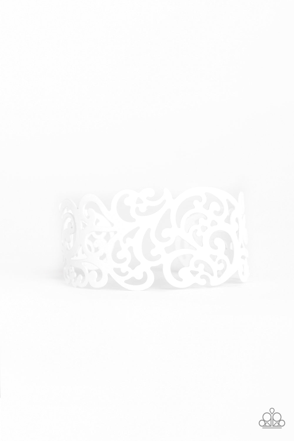 Victorian vines white bracelet paparazzi Clearance