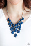 Paparazzi "Shop Til You TEARDROP" Blue Necklace & Earring Set Paparazzi Jewelry