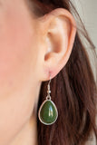 Paparazzi "Shop Til You TEARDROP" Green Necklace & Earring Set Paparazzi Jewelry