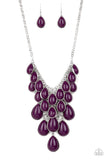 Paparazzi "Shop Til You TEARDROP" Purple Necklace & Earring Set Paparazzi Jewelry