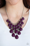 Paparazzi "Shop Til You TEARDROP" Purple Necklace & Earring Set Paparazzi Jewelry