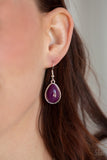 Paparazzi "Shop Til You TEARDROP" Purple Necklace & Earring Set Paparazzi Jewelry