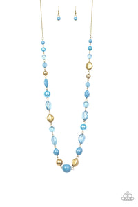 Paparazzi "Secret Treasure" Blue Necklace & Earring Set Paparazzi Jewelry