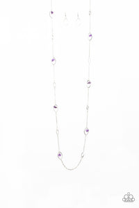 Paparazzi VINTAGE VAULT "Rocky Razzle" Purple Necklace & Earring Set Paparazzi Jewelry
