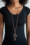 Paparazzi "Relic Redux" Copper Lanyard Necklace & Earring Set Paparazzi Jewelry