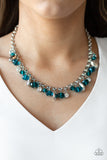 Paparazzi "Downstage Dazzle" Blue Necklace & Earring Set Paparazzi Jewelry