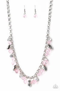 Paparazzi "Downstage Dazzle" Pink Necklace & Earring Set Paparazzi Jewelry