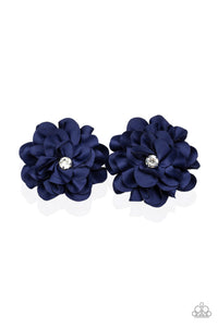 Paparazzi "Strike a POSY" Blue Chiffon Petal Set of 2 Hair Clip Paparazzi Jewelry