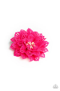 Paparazzi "Yes I TROPICANA" Pink Petal Beaded Center Flower Hairband Clip Paparazzi Jewelry