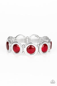 Paparazzi "Muster Up The Luster" Red Bracelet Paparazzi Jewelry