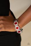 Paparazzi "Muster Up The Luster" Red Bracelet Paparazzi Jewelry