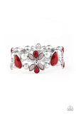 Paparazzi "Fabulously Flourishing" Red Bracelet Paparazzi Jewelry