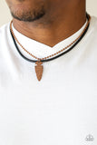 Paparazzi "Arrowhead Anvil" Copper Mens Urban Necklace Unisex Paparazzi Jewelry