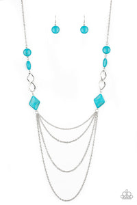 Paparazzi "Desert Dawn" Blue Necklace & Earring Set Paparazzi Jewelry