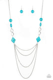 Paparazzi "Desert Dawn" Blue Necklace & Earring Set Paparazzi Jewelry