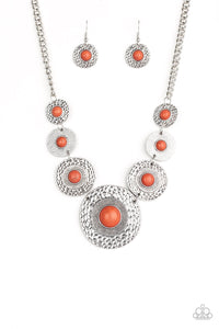 Paparazzi "Tiger Trap" Orange Necklace & Earring Set Paparazzi Jewelry