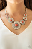 Paparazzi "Tiger Trap" Orange Necklace & Earring Set Paparazzi Jewelry