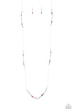 Paparazzi VINTAGE VAULT "Mainstream Minimalist" Purple Necklace & Earring Set Paparazzi Jewelry
