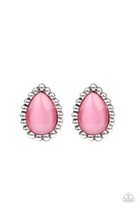 Paparazzi "I Wanna GLOW" Pink Post Earrings Paparazzi Jewelry