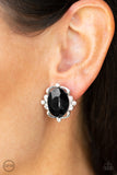 Paparazzi "Regally Radiant " Black Clip On Earrings Paparazzi Jewelry
