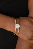 Paparazzi "Dial Up The Dazzle" White Bracelet Paparazzi Jewelry