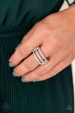 Paparazzi "Seeking Shimmer" FASHION FIX White Ring Paparazzi Jewelry