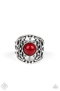 Paparazzi VINTAGE VAULT "On An Adventure" FASHION FIX Red Ring Paparazzi Jewelry