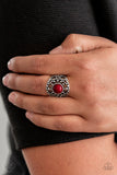 Paparazzi VINTAGE VAULT "On An Adventure" FASHION FIX Red Ring Paparazzi Jewelry