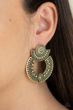 Paparazzi "Texture Takeover" Brass Post Earrings Paparazzi Jewelry