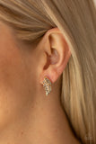Paparazzi "Feathered Fortune" Gold Post Earrings Paparazzi Jewelry