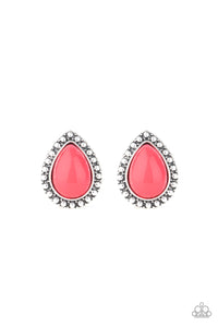 Paparazzi VINTAGE VAULT "Boldly Beaded" Pink Post Earrings Paparazzi Jewelry