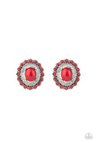 Paparazzi "Floral Flamboyance" Red Post Earrings Paparazzi Jewelry