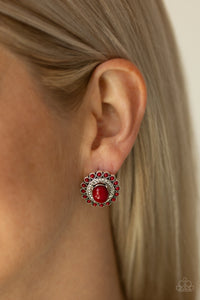 Paparazzi "Floral Flamboyance" Red Post Earrings Paparazzi Jewelry