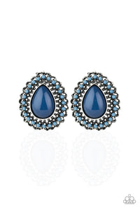 Paparazzi "Beaded Blast" Blue Post Earrings Paparazzi Jewelry