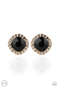 Paparazzi "Diamond Duchess" Gold Clip On Earrings Paparazzi Jewelry