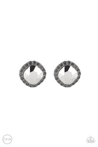 Paparazzi "Diamond Duchess" Black Clip On Earrings Paparazzi Jewelry