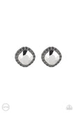 Paparazzi "Diamond Duchess" Black Clip On Earrings Paparazzi Jewelry