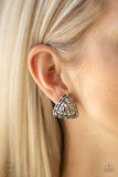 Paparazzi "Rebel Rapture" Silver Clip On Earrings Paparazzi Jewelry